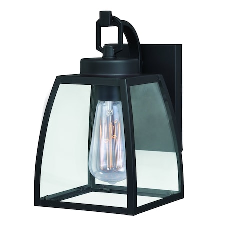 Vaxcel Granville 1 Light Bronze Geometric Outdoor Wall Lantern Clear Glass T0207